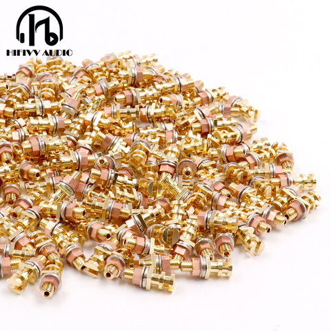 Pure copper gold-plated rivet silver plated solder joint PCB shelf 1P 1 unit DIY electronic tube power amplifier accessories ► Photo 1/6