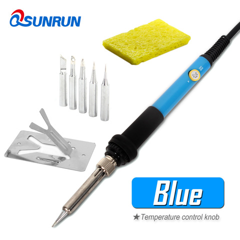 220V 60W Adjustable Temperature Electric Iron Gun Welding Soldering Iron Tool With 5pcs Iron Tips ► Photo 1/6