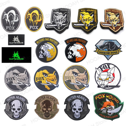 Metal Gear Solid MGS 5 Diamond Dog Army Special Force Group Ghost Embroidered OUTER HEAVEN Patch Stripes sticker FOX HOUND patch ► Photo 1/6