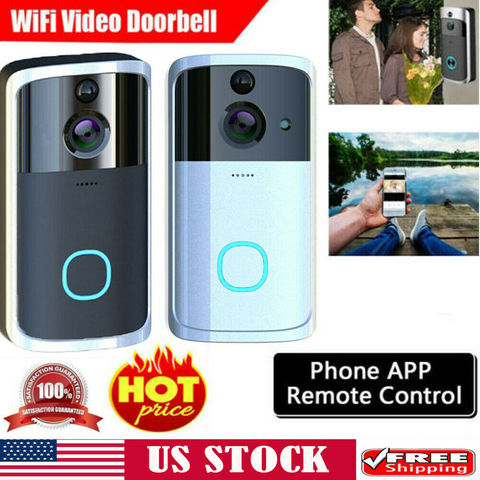 Smart Wireless Video Doorbell WiFi Two-way Intercom Infrared Night Vision IR Alarm Wireless Security Camera WiFi Door Bell ► Photo 1/6