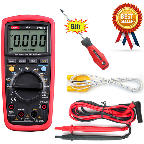 UNI-T UT139C UNIT Digital Multimeter Auto Range True RMS Meter Capacitor Tester Handheld 6000 Count Voltmeter Temperature ► Photo 1/6