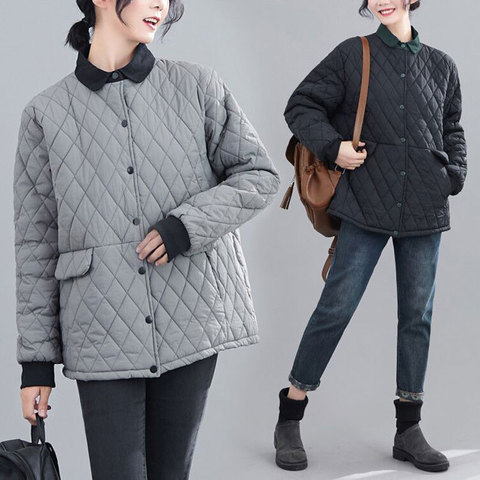 Winter Coats For Women Full Sleeve Filling Sustans Casual Short Parka Female Oversize Warm Jackets ► Photo 1/6