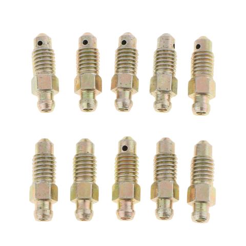 10 Pcs M8*1.25mm Motorcycle Car Brake Bleeder Nipple Caliper Bleed Screws Universal Brake Bleeder Screws Kits Metal Brake Part ► Photo 1/6