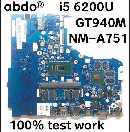 Suitable for Lenovo 310-15ISK 510-15ISK notebook motherboard NM-A751 CPU i5 6200U GPU GT940M 2GB RAM 4GB 100% test work ► Photo 1/5