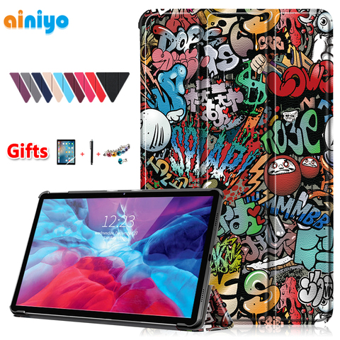 Cover Case For Lenovo Tab P11 Pro Case TB-J706F P11 TB-J606F P10 TB-X705 Smart PU Leather Magnetic Stand PC Back Shell ► Photo 1/5