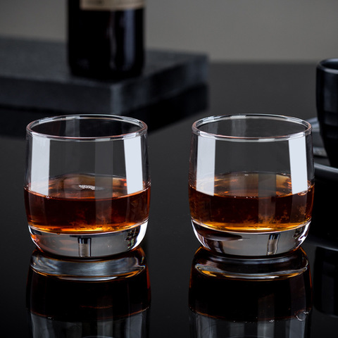 Creative Crystal Whisky Glass Simplicity Transparent Thick Bottom Wine Cups  For KTV Bar Club Vodka Scotch Liquor Gift For Men ► Photo 1/5