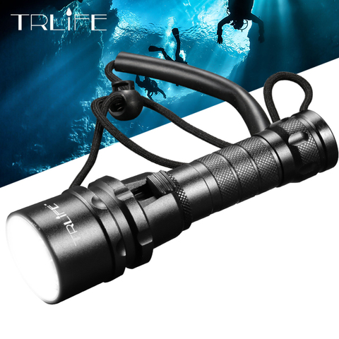 Professional Scuba Diving Light 200 Meter L2 Waterproof IPX8 Underwater LED Flashlight Diving Camping Lanterna Torch by 18650 ► Photo 1/6