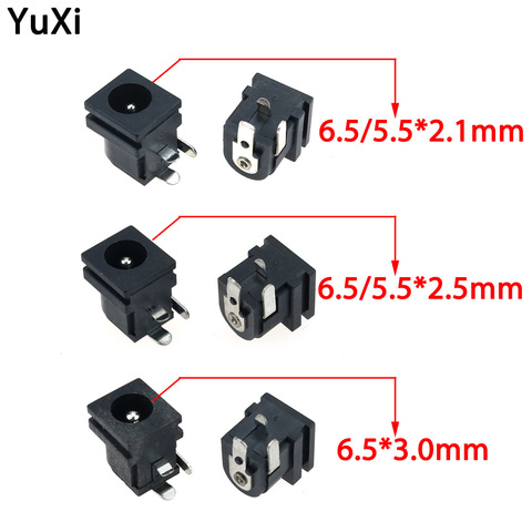 5pcs PCB Mount 6.5 * 3.0 5.5 x 2.1 / 2.5 MM Female DC Power Jack Plug Socket Charging Connector Port For Toshiba Lenovo notebook ► Photo 1/6