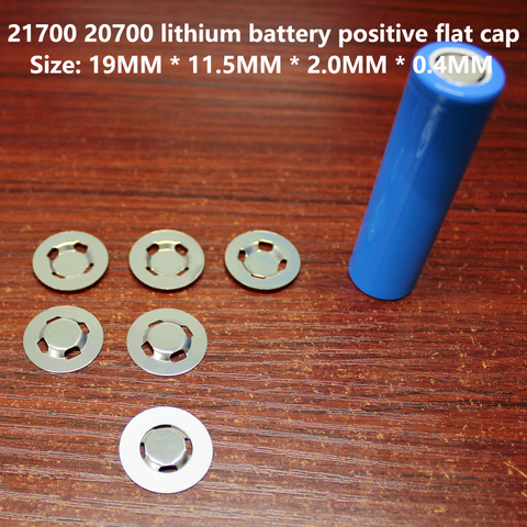 100pcs/lot 21700 lithium battery can be spot welded positive flat cap 20700 lithium battery pole ear insulation gasket ► Photo 1/6