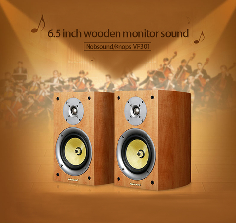 KYYSLB 20-100W 6 Ohm 6.5 Inch VF301 HIFI Speaker Fever Passive Bookshelf Amplifier Speaker Monitor Hifi Wood Grain Bass Speaker ► Photo 1/6