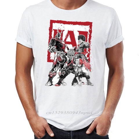 Men's T Shirt My Hero Academia All Might Bakugo Deku Todoroki Awesome Illustration Artwork Printed Tee ► Photo 1/6