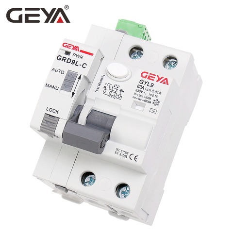 GEYA GRD9L-C/D Remote Control Residual Current Circuit Breaker 2P 40A 63A 30mA 100mA 300mA RCCB ELCB RCD ► Photo 1/6
