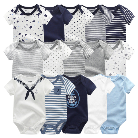 2022 Unisex 5PCS Baby Girl Clothes Cotton Bodysuits Newborn Baby Boy Clothes Cartoon Print Girls Baby Clothing Ropa Bebe ► Photo 1/6