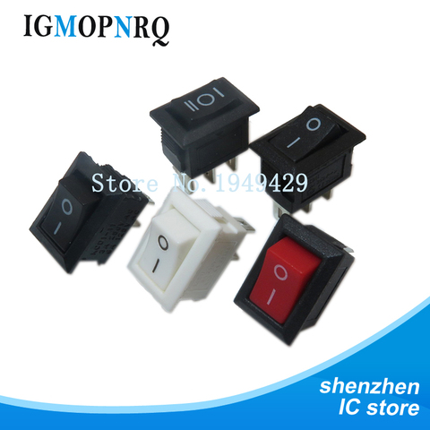 10PCS Push Button Switch 10x15mm SPST 2Pin 3pin 3A 250V KCD11 On / Off Boat Rocker Switch 10MM * 15MM Black Red & White ► Photo 1/6