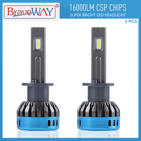 BraveWay LED Bulbs for Car Headlights Auto Lamps H1 H4 H8 H11 9005 HB3 9006 HB4 H7 LED H1 16000LM 6500K 50W 12V 24V Fog Lights ► Photo 1/6