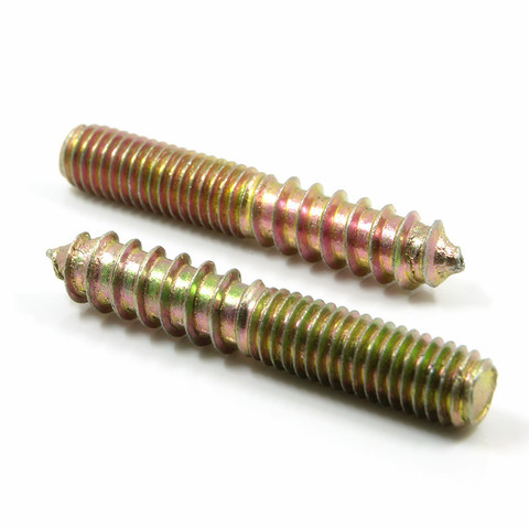 M4 M5  Hanger Bolt Wood To Metal Dowels Double Ended Furniture Fixing Self Tapping Screws Wood Thread Stud 50pcs ► Photo 1/4