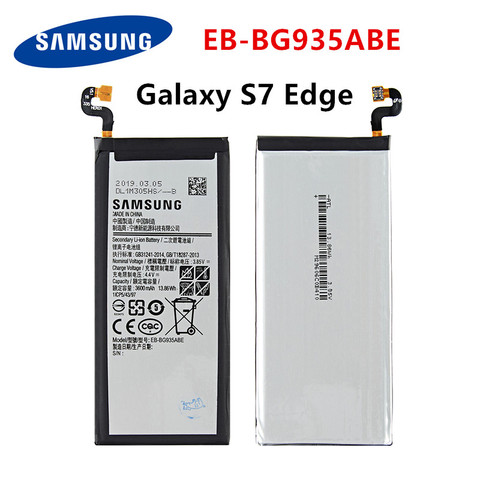 SAMSUNG Orginal EB-BG935ABE 3600mAh Battery for Samsung Galaxy S7 Edge SM-G935 G9350 G935F G935FD G935W8 G9350 Mobile Phone ► Photo 1/4