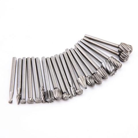 20pcs/Set 3mm Wood Drill Bit Nozzles for Dremel Attachments HSS Stainless Steel Wood Carving Tools Set Woodworking ► Photo 1/6