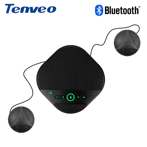 TENVEO A3000BEX USB bluetooth Speaker Conference phone with 2 mics speaker Speakerphone for softphone Mobile Phone tablet pad ► Photo 1/6