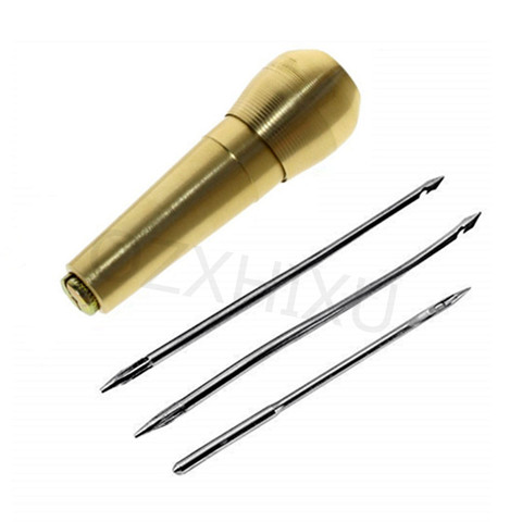 4Pcs Canvas Leather Tent Shoes Sewing Awl Taper Repairing Tool Sets Hand Stitching Crochet Leather craft Needle Kit 7YJ309 ► Photo 1/5