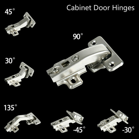 30/45/-30/-45/90 Angle Hinge Hardware Degree Corner Fold Cabinet Door Hinges Home Kitchen Bathroom Cupboard  Woodworking ► Photo 1/5