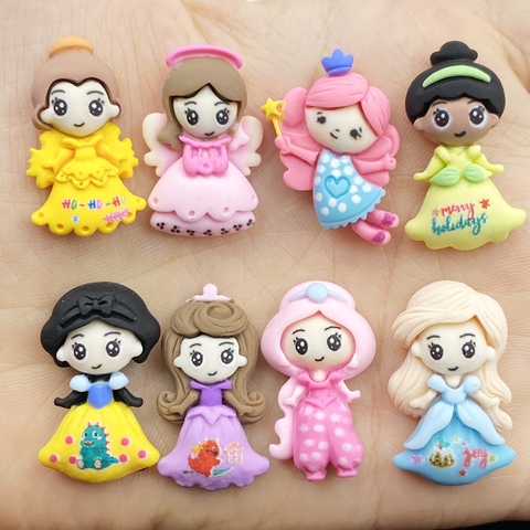 10/20 pcs new resin Lovely little princess girl flat back Cabochon Scrapbook Kawaii DIY Embellishments Accessories D06A ► Photo 1/6