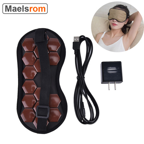 Electric Jade Stone Eye Mask Tourmaline Massage Eye Mask  Massager Heat Compress Therapy Germanium Infrared Relaxation Health ► Photo 1/6