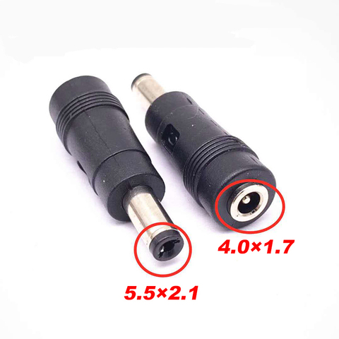 1pcs 4.0 x 1.7mm Female to 5.5×2.1/5.5 x 2.5mm Male DC Power Connector Adapter Laptop 4.0 x 1.7 to 5.5×2.1/5.5 x2.5 ► Photo 1/5