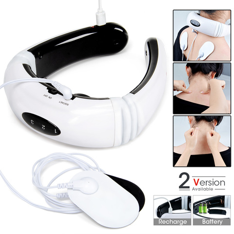 Rechargeable /Battery Electric Neck Massager& Pulse Back 6 Mode Power Control Infrared Pain Relief Neck Physiotherapy Instrument ► Photo 1/6