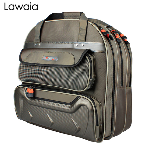 Lawaia Fishing Gear Backpack, Three Layers Handbag Thicker Waterproof Fish, Wrapped In Hard Shell Fishing Bag High Capacity ► Photo 1/5