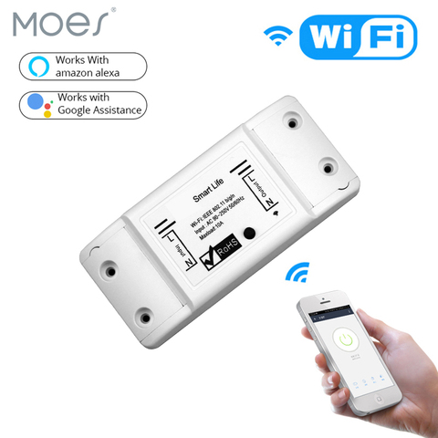 DIY WiFi Smart Light Switch Universal Breaker Timer Smart Life APP Wireless Remote Control Works with Alexa Google Home ► Photo 1/6