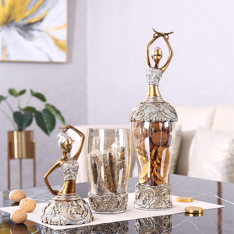 Creative peacock storage bottle wine cabinet decor ornament European living room coffee table simple home furnishings WF1010 ► Photo 1/3