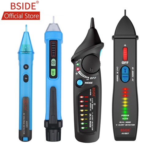 BSIDE AC Voltage Detector Power Outlet Wall Socket NCV Non-contact Insulation Tester Electric Test Pen LED Indicator 12-1000V ► Photo 1/6
