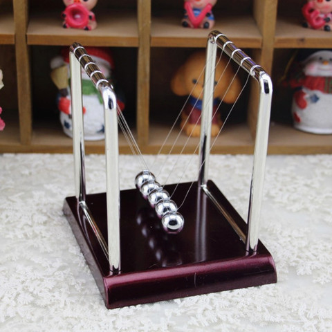 1PC Early Fun Development Educational Desk Toy Gift Newtons Cradle Steel Balance Ball Physics Science Pendulum Antistress Games ► Photo 1/6