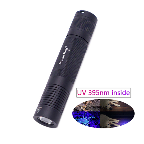 S9 UV395nm led light uv flashlight mini ultra violet blacklight aluminum rorch lamp use 1x18650 ► Photo 1/6