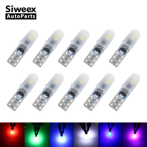 10 Pcs T5 Auto Car Dashboard Lights 2 3014 SMD Reading Instrument Panel Lamp No Polarity Led Bulb White 12V DC ► Photo 1/5