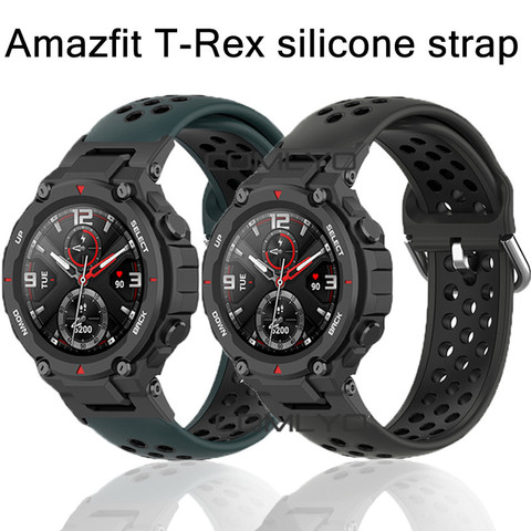 Silicone Band For Huami Amazfit T-Rex Replacement Strap For Xiaomi Amazfit T REX Smart Watch Bracelet Sport Wrist Strap ► Photo 1/6