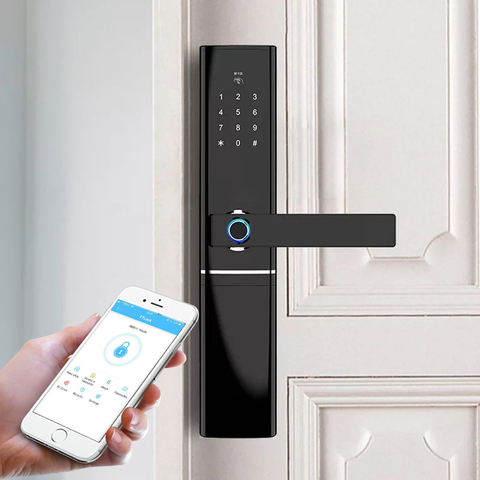 waterproof Bluetooth Wifi fingerprint smart lock ,Electronic Intelligent Biometric Door Lock ► Photo 1/6