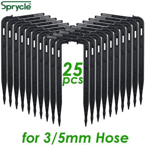 SPRYCLE 25PCS Bend Arrow Dripper Micro Drip Irrigation Drops Emitters Watering Saving 3/5mm Hose Garden Sprinklers DroppersTool ► Photo 1/6