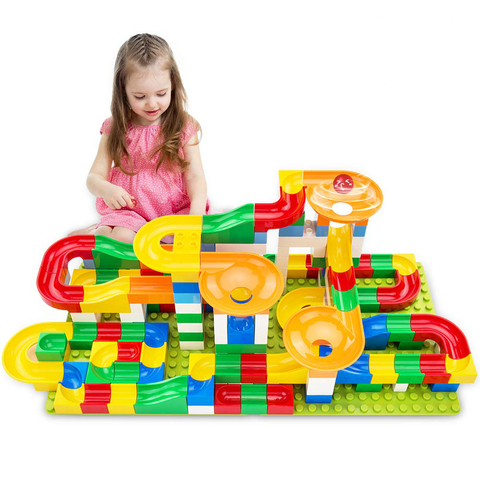 NEW Marble Race Run BIG SIZE Compatible with DUPLO Construction Building Blocks