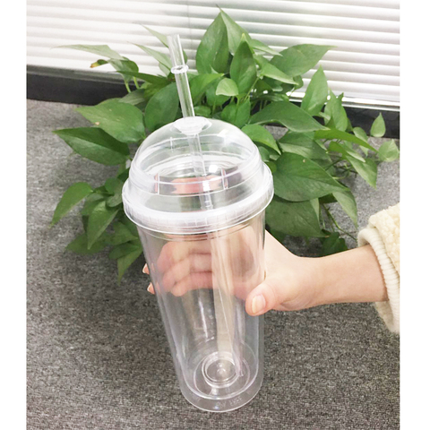 Water Bottles Glass Cup With Lid And Straw Tea Cup 420ML Milk