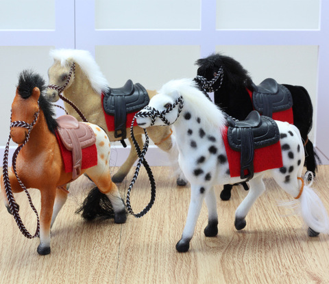 Doll Toy Running Horse Doll Princess Riding Horse Toy Riding Cute Little Horse White Black Brown Red Different Gesture Styles ► Photo 1/6