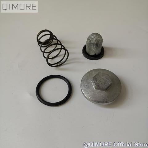 Oil Screen Set / Oil Strainer Set for 4 stroke Scooter /ATV GY6 50 80 125 150 cc 139QMB / 147QMD / 152QMI / 157QMJ ► Photo 1/6