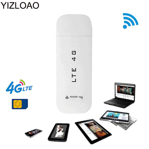 YIZLOAO 4G WiFi Router 100Mbps USB Modem Broadband Mobile Hotspot LTE 3G/4G Unlock Dongle with SIM Slot Stick Date Card ► Photo 1/6