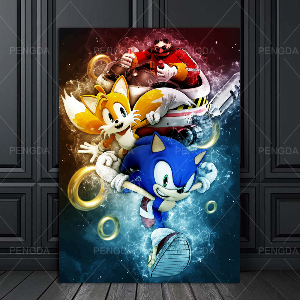 Sonic the Hedgehog, an art canvas by Retro Game Art - INPRNT