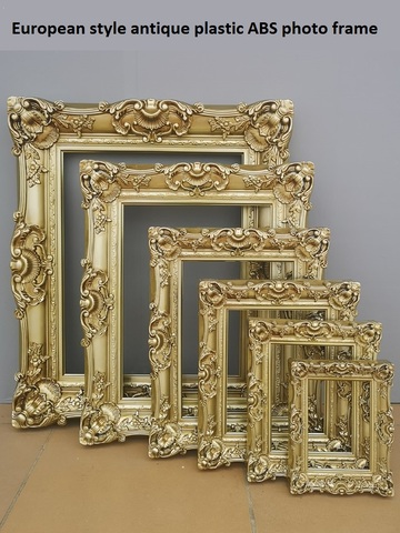 Antique Gold Photo Frame Plastic ABS Picture Frame Wedding Decoration Fashion Married Props Supplies ► Photo 1/1