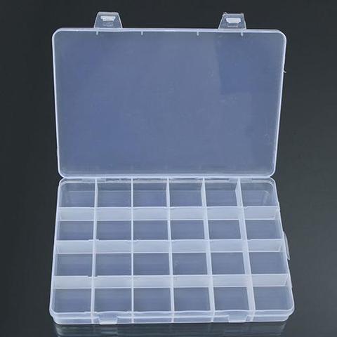 24 Compartments Plastic Box Case Jewelry Bead Storage Container Craft Organizer Box Case Jewelry Storage Container Box Case 2022 ► Photo 1/6