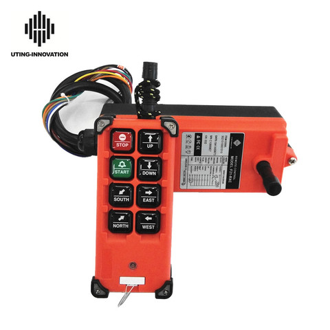 UTING-INNOVATION Industrial Wireless Radio Single Speed 8 Buttons F21-E1B Remote Control (1 Transmitter+1 Receiver) for Crane ► Photo 1/6