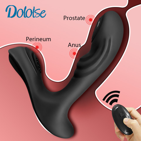 Male Prostate Massage Vibrator Anal Plug Silicone Waterproof Prostata Stimulator Butt Delay Ejaculation Ring Toy For men ► Photo 1/6