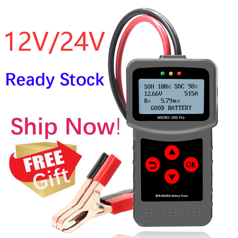 Original LANCOL Micro 200 Pro 24V 12V Car Battery Tester CCA BCI CA MCA JIS DIN IEC Digital Battery Analyzer Micro 200Pro ► Photo 1/6